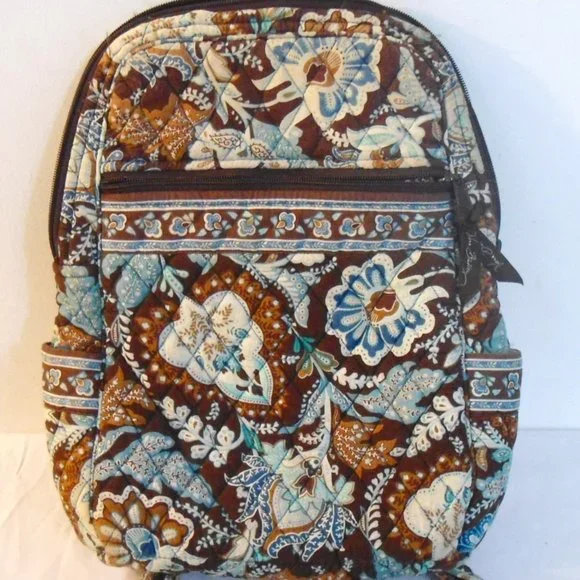 Vera Bradley | Bags | Vera Bradley Backpack Java Blue Brown  display picture 3